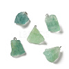 Raw Rough Natural Green Fluorite Pendants G-A028-01C-1