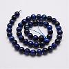 Natural Tiger Eye Bead Strands G-P230-08-B-8mm-2