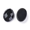 Natural Dyed & Heated Black Agate Cabochons G-G760-A10-2