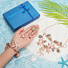   1 Set Iron Starfish & Natural Shell & Plastic Pearl Charm Bracelet & Dangle Earrings & Bib Necklaces Set SJEW-PH0001-15-3
