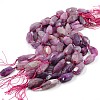Dyed Natural Agate Bead Strands G-O038-34-2