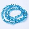 Electroplate Glass Beads Strands EGLA-A034-T6mm-A13-2