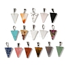 Natural & Synthetic Mixed Gemstone Pendants G-B127-04P-2