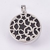 Natural Lava Rock Pendants G-P373-G07-3