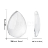 Transparent Teardrop Glass Cabochons GGLA-R024-25x18-2
