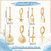 4 Pairs 4 Styles Brass Hoop Earrings EJEW-AR0001-12-2