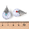 Tibetan Style Resin Pendants RESI-T022-16J-3