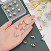 CHGCRAFT 24Pcs 4 Styles Rack Plating Alloy Stud Earring Findings FIND-CA0007-25-3