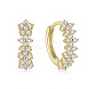 S925 Sterling Silver Twisted Circle Earrings with Diamond Inlay VT3298-7-1