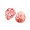 Synthetic Coral Dyed Leaf Charms CORA-Q034-02-01-2