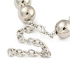 CCB Chunky Bead Ball Iron Chain Necklaces NJEW-K261-04P-4