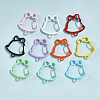 20Pcs 10 Colors Zinc Alloy Baking Paint Bell Shape Keychain Clasps FIND-SC0017-44-5