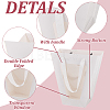 Trapezoid Paper Flower Gift Tote Bags with Plastic Visible Window ABAG-WH0045-25C-5