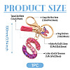 Alloy Resin Butterfly Keychains KEYC-TADJ0002-02G-S-3