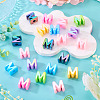 20Pcs UV Plating Opaque Acrylic European Beads OACR-TADJ0001-16M-4