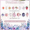 30Pcs 15 Style Handmade Porcelain Connector Charms PALLOY-DR00012-2