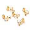 Brass Clip-on Earring Findings KK-H743-01G-2
