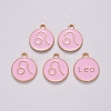Alloy Enamel Pendants X-ENAM-S124-01B-09G-2