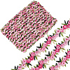 15 Yards Flower Polyester Embroidery Lace Ribbon OCOR-WH0070-77A-1