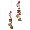 Christmas Theme Schima Wood Beaded Pendant Decorations HJEW-JM00926-1