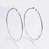 Tarnish Resistant 304 Stainless Steel Big Hoop Earrings EJEW-F105-15P-1