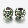 Alloy Rhinestone European Beads PALLOY-F200-03C-1