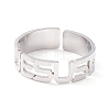 Word Jesus 304 Stainless Steel Cuff Ring RJEW-B035-01P-2