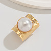 Alloy with Plastic Pearl Finger Rings FS-WGC5205-01-1
