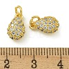 Rack Plating Brass Micro Pave Clear Cubic Zirconia Charms KK-Z067-23G-05-3