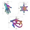 12Pcs 3 Style Plated Alloy Pendants FIND-LS0001-44MC-3