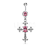 Cross Alloy Body Jewelry RELI-PW0001-066B-1