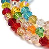 Transparent Electroplate Glass Beads Strands GLAA-F029-4mm-D29-3
