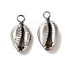 Electroplated Shell Beads Pendants PALLOY-JF01002-01-1