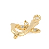 Brass Crystal Rhinestone Letter Links Connector Charms KK-S395-06G-J-2