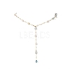Handmade Natural Morganite Beaded Chains Earring & Necklaces Sets SJEW-JS01342-01-3