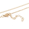 Natural Shell Tulip Pendant Necklace with 304 Stainless Steel Chains for Women NJEW-C016-03G-6