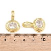 Brass Pave Clear Cubic Zirconia Pendants KK-CBA56EF-35B-G-01-3