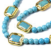 Synthetic Turquoise Beads Strands G-Q998-011-3