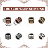 Unicraftale 16Pcs 4 Colors 304 Stainless Steel Beads STAS-UN0050-25-3