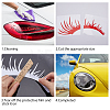SUPERFINDINGS 4 Pairs 4 Colors PET Eyelash Car Stickers STIC-FH0001-02-4