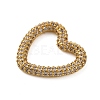 Rack Plating Brass Micro Pave Clear Cubic Zirconia Linking Rings KK-Z070-12G-02-2