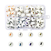 80Pcs 8 Colors Christmas Opaque Glass Beads EGLA-YW0001-05-1