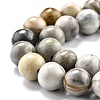 Round Natural Polychrome Jasper/Picasso Stone/Picasso Jasper Beads Strands G-O199-03B-3