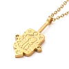304 Stainless Steel Pandant Necklace for Men Women NJEW-O126-02G-01-2