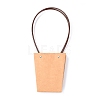 Trapezoid Kraft Paper Gift Bags with Plastic Haddles CARB-P007-A03-A-2