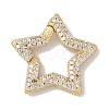 Rack Plating Brass Micro Pave Cubic Zirconia Twister Clasps KK-NH0002-14G-01-1