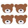 Computerized Embroidery Polyester with Fur Iron on/Sew on Patches DIY-WH0671-397C-1