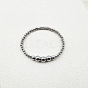304 Stainless Steel Round Beaded Stretch Bracelets for Women Men KU2841-4-1