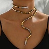 Iron Snake-Shaped Coil Choker Necklaces NJ6393-3-2