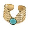 Synthetic Turquoise Finger Rings RJEW-U027-02G-04-2